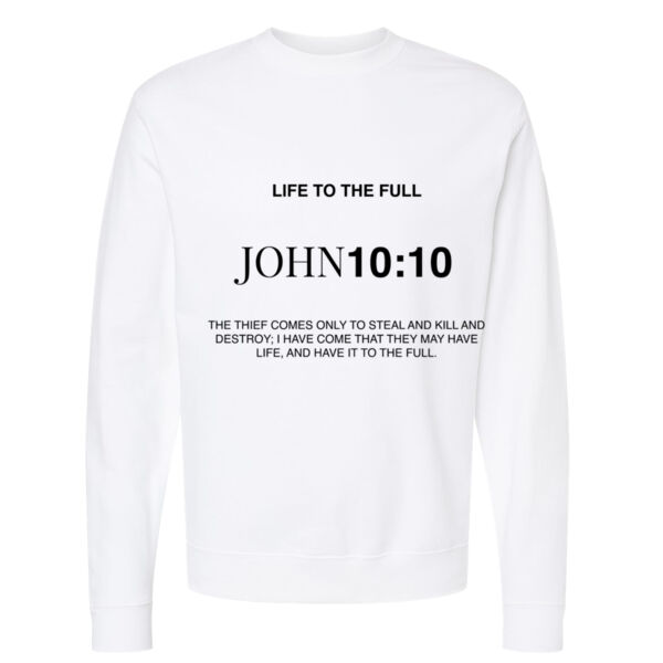 John 10:10 Crewneck Sweatshirt Thumbnail